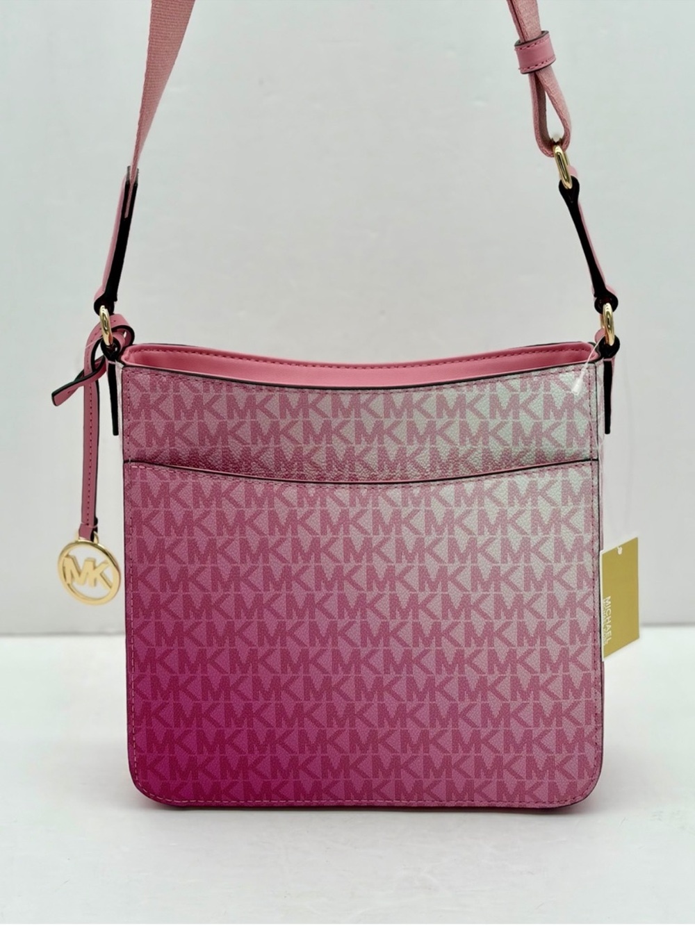MICHAEL KORS Pink Signature Ombre Crossbody Bag - Picture 7 of 12